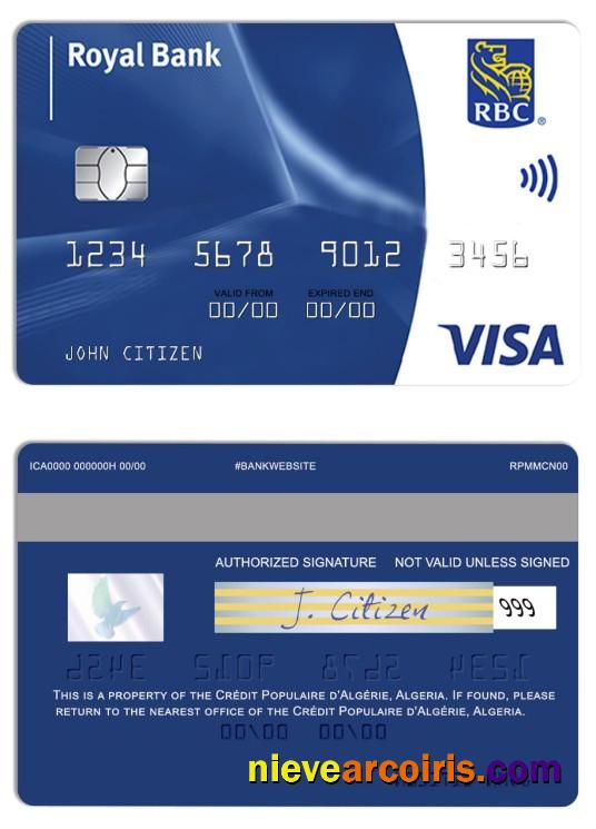 Barbados Royal Bank visa classic international card